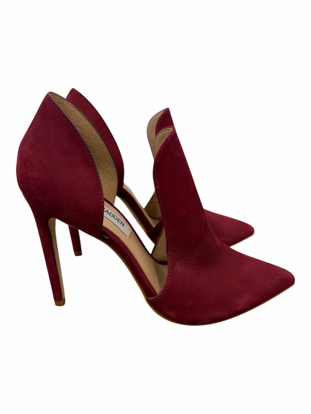 Steve Madden Dolly Wine Suede Pointed-Toe Stiletto Pumps Size 7.5